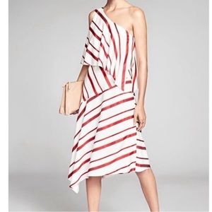 One shoulder banana republic dress